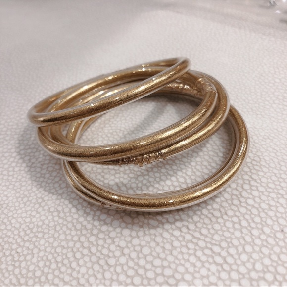 Gold Stackable Bangles - Picture 2 of 2